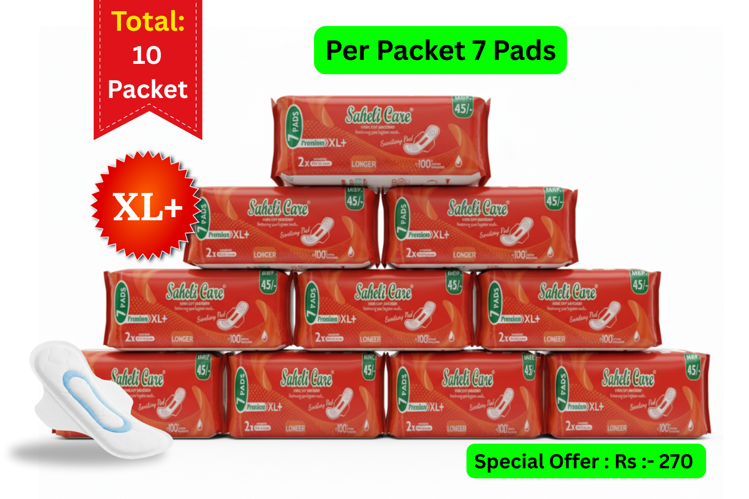 XL+ (Straight Sanitary Pad)